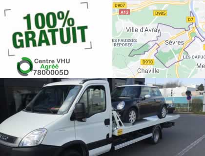 Épaviste pour l’enlèvement d’une épave à Sèvres (92310)